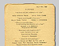 1912 Menu